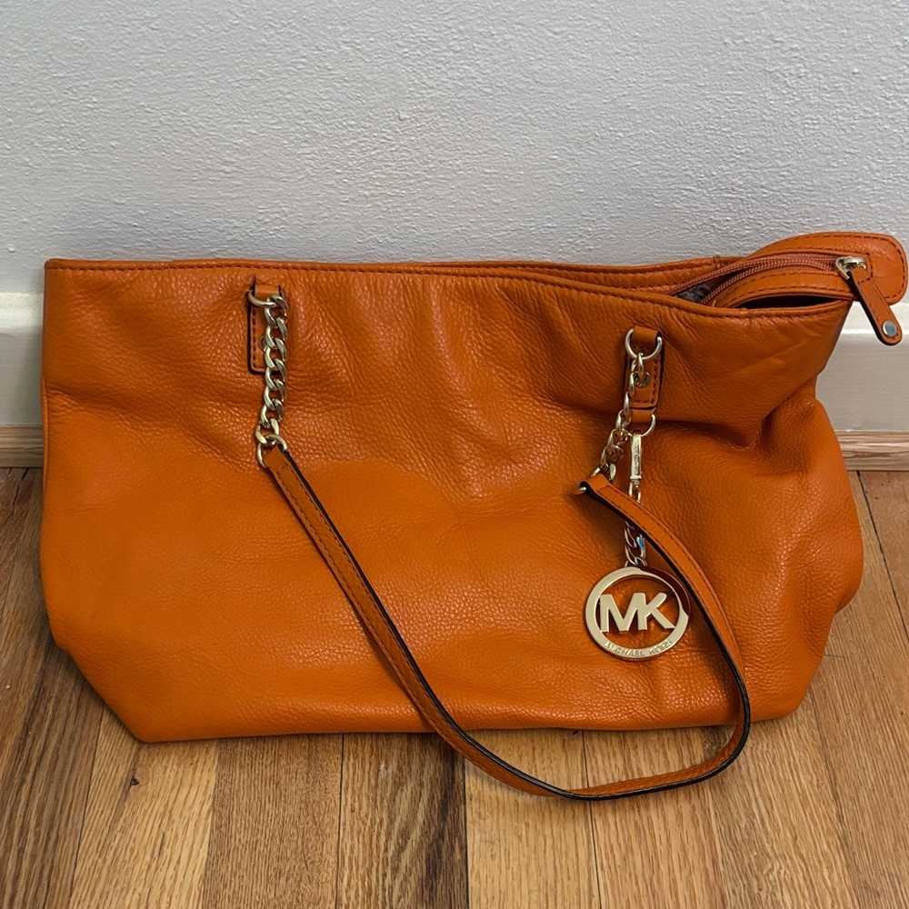 Michael Kors Orange Chain Strap Tote bag